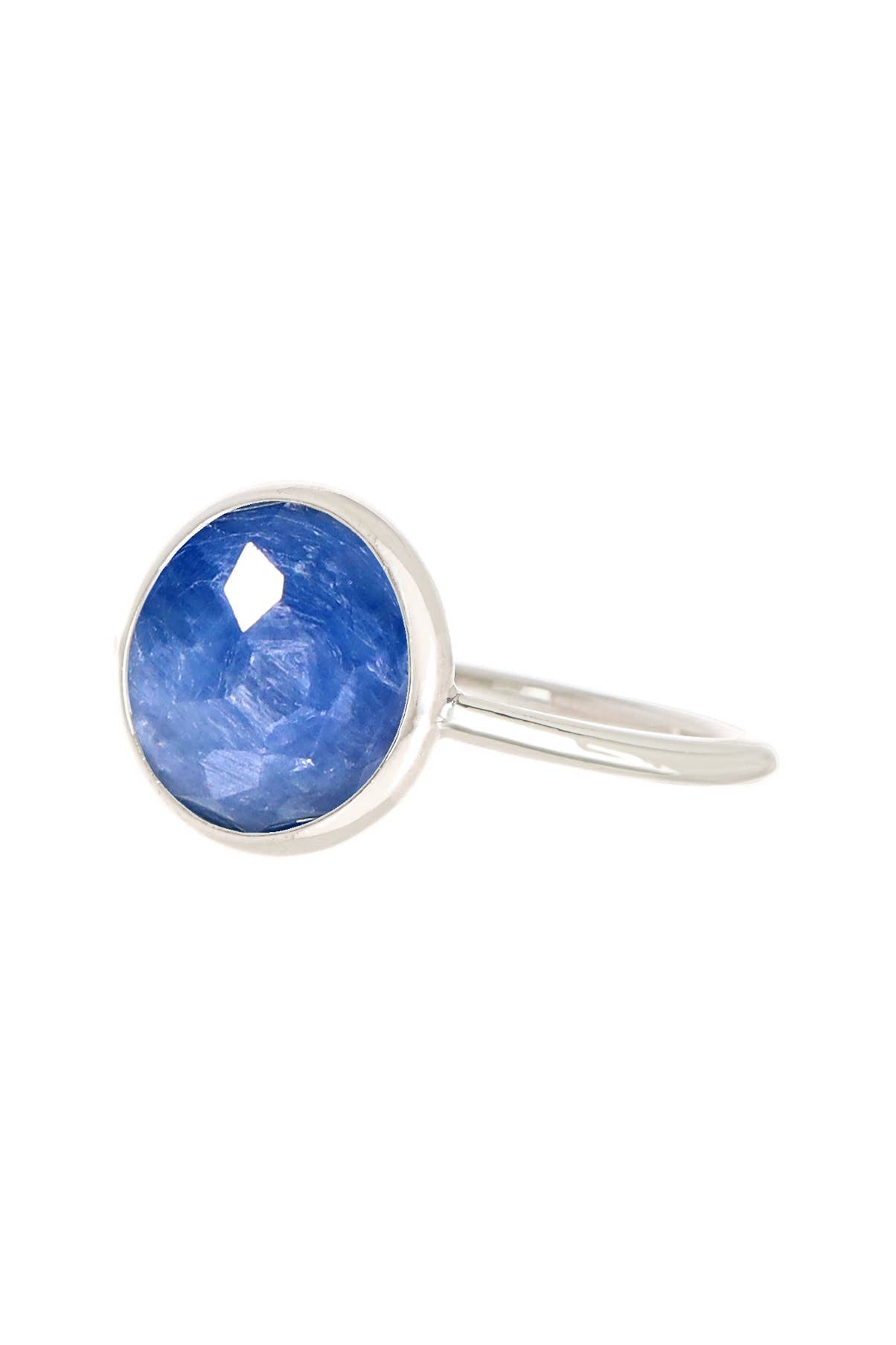 Kyanite Gemstone Round Ring