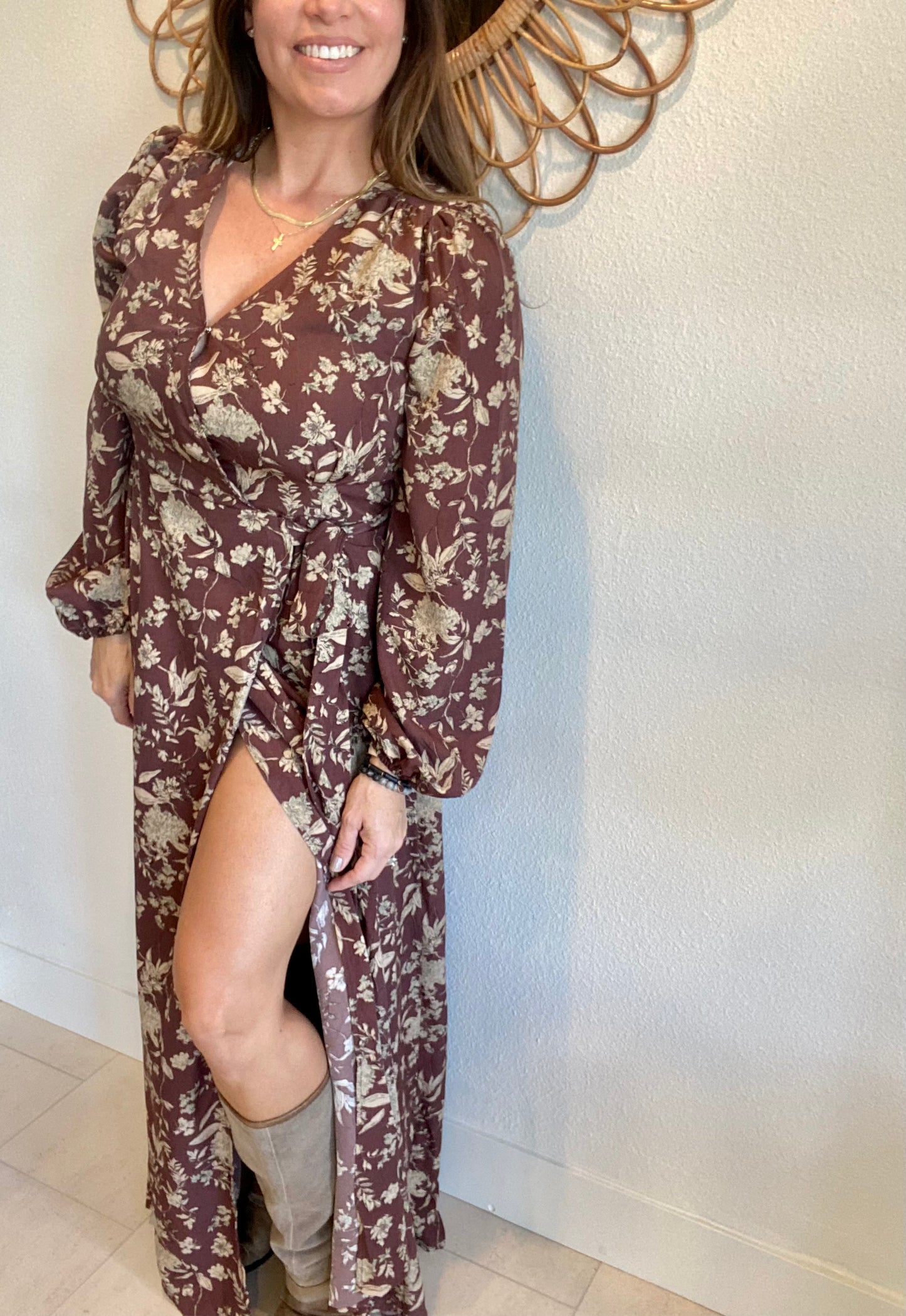 Fall Floral Maxi Dress