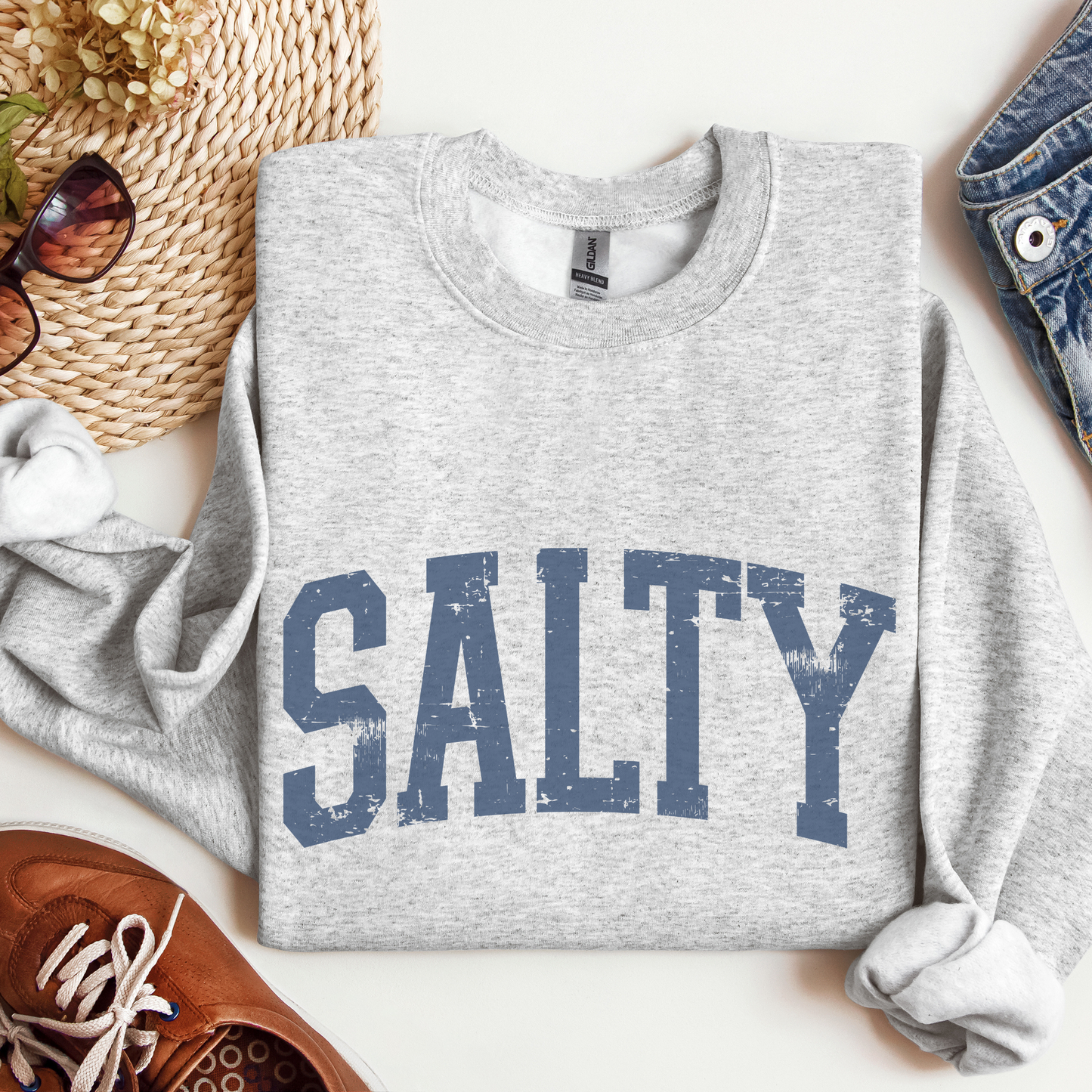 Varsity Blue Salty Crewneck Sweatshirt