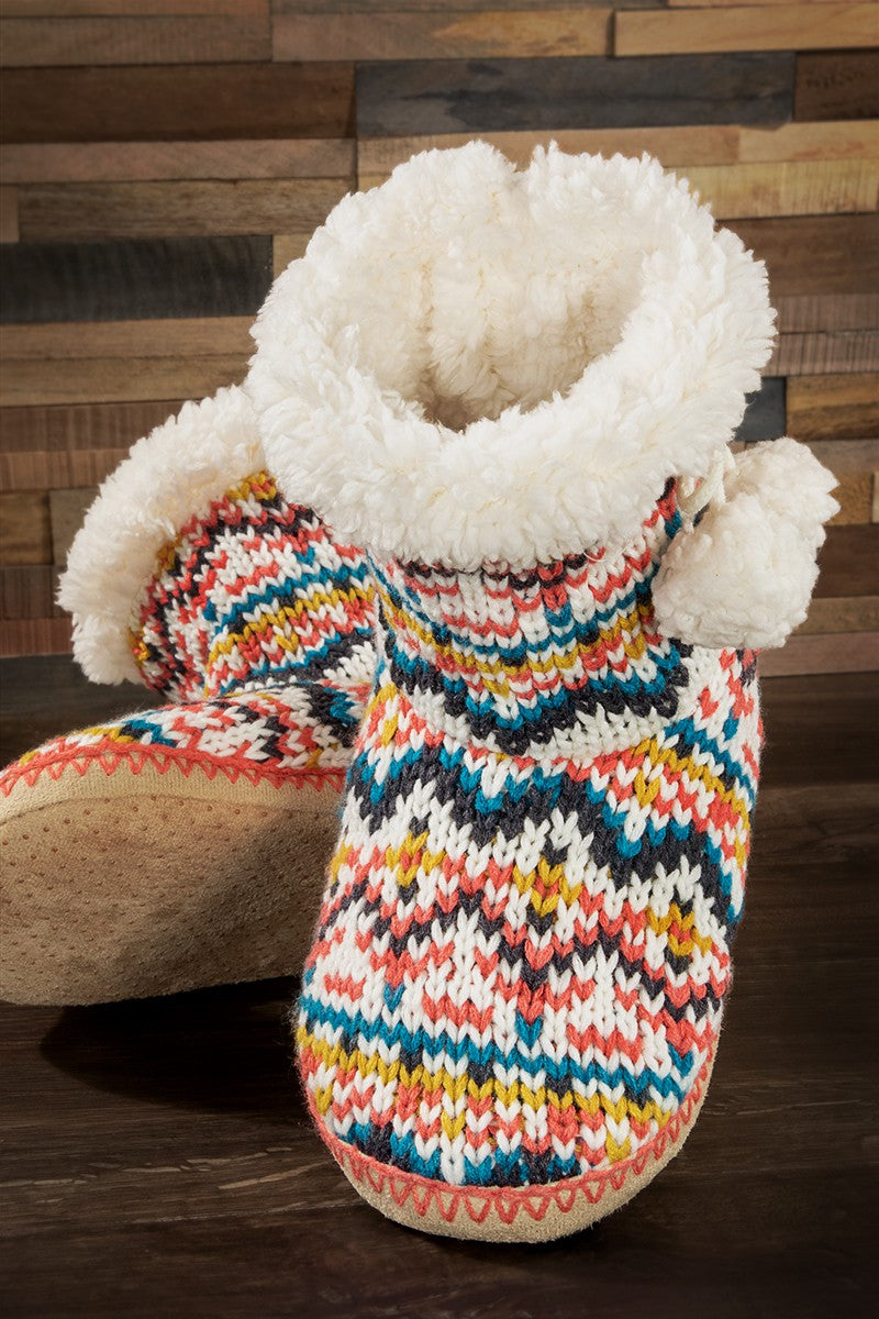 Hand Knitted Slipper Boots