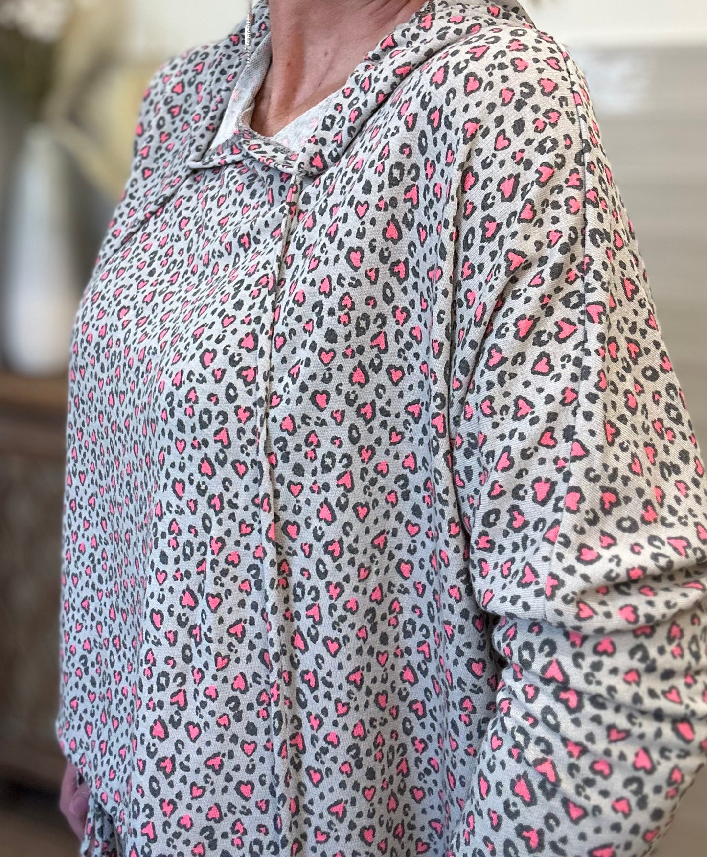 Mini Leopard Sweatshirt and Short Set