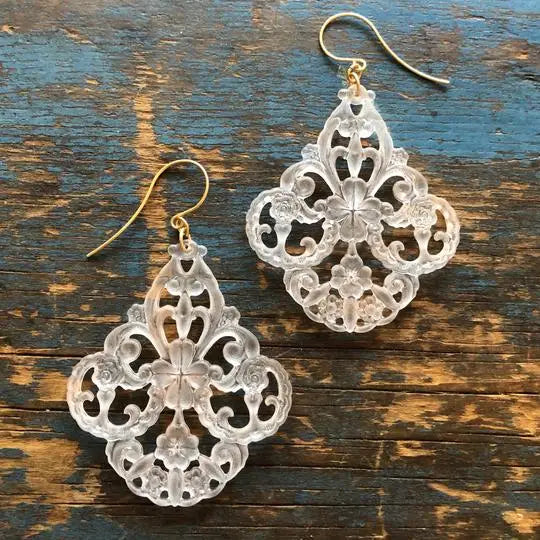 Frosted Filigree Earrings