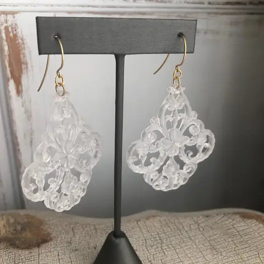 Frosted Filigree Earrings