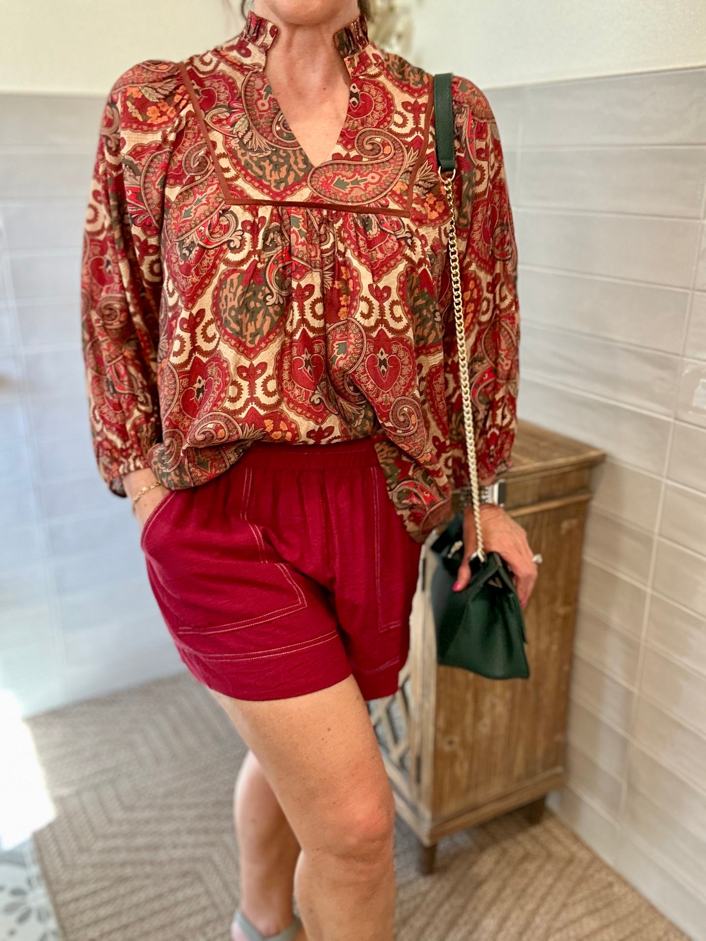 Red Mix Blouse