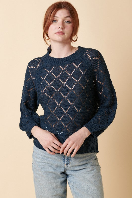 Diamond Sweater - Navy