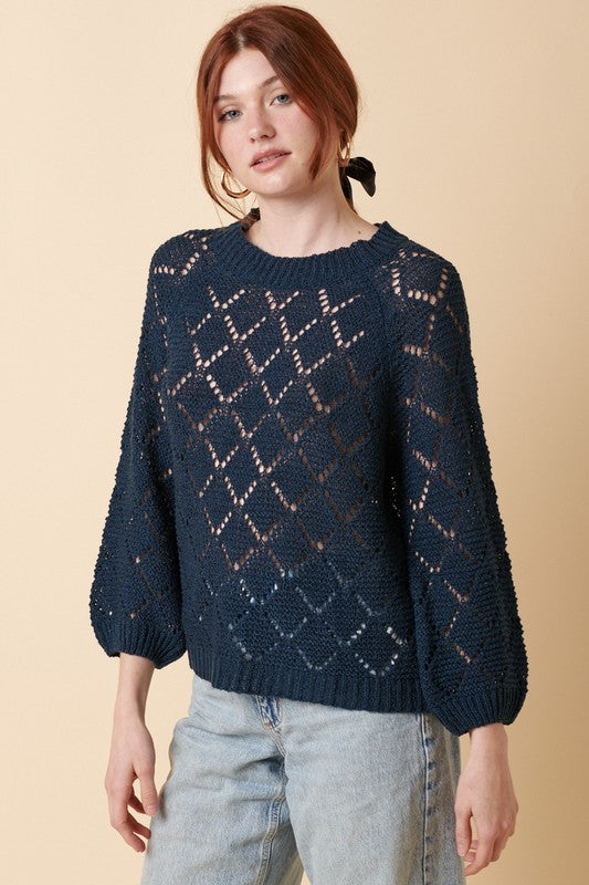 Diamond Sweater - Navy
