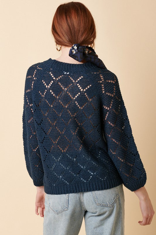 Diamond Sweater - Navy