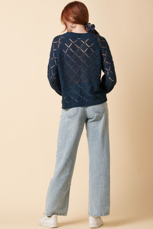 Diamond Sweater - Navy