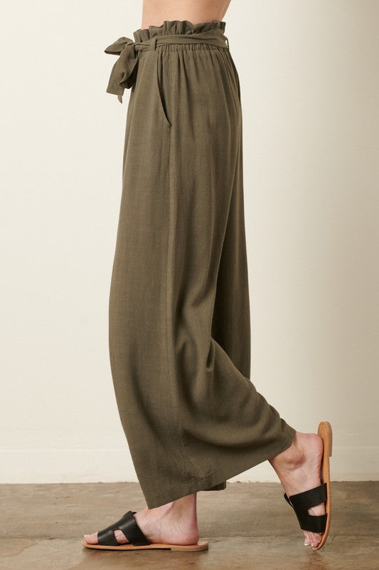 Olive Wide Leg Pants