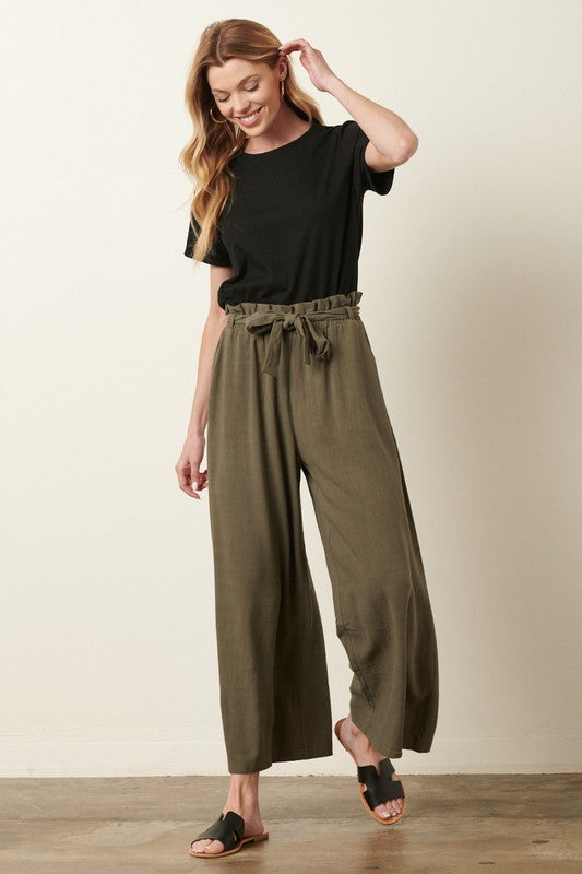 Olive Wide Leg Pants