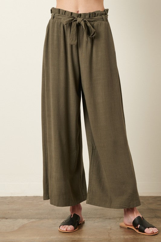 Olive Wide Leg Pants