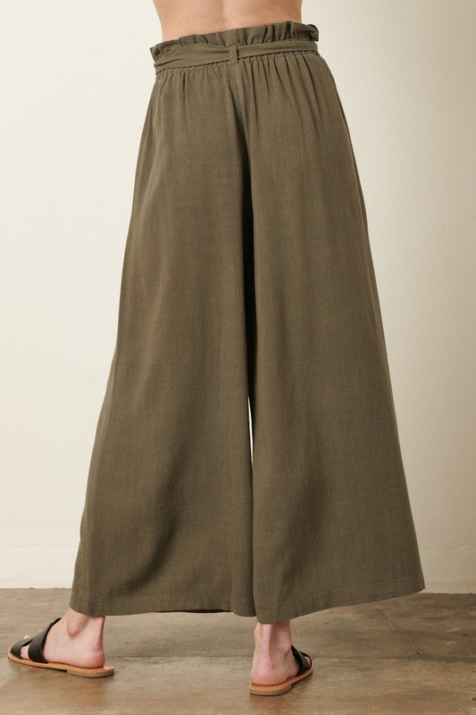 Olive Wide Leg Pants