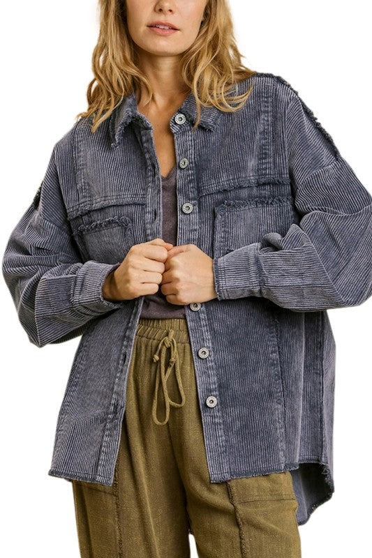 Stone Wash Jacket - Slate Blue