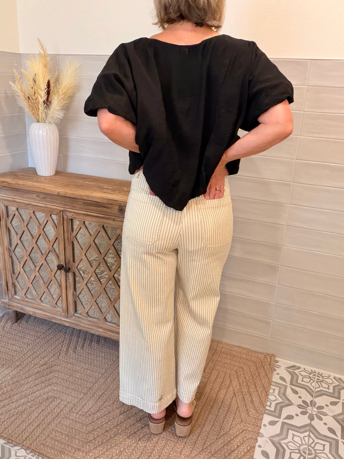 Striped Straight Leg Pants
