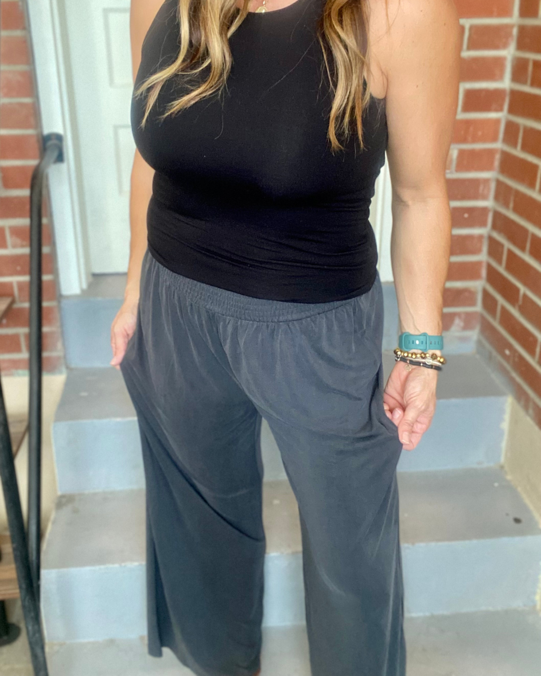 Modal Wide Pants - Black