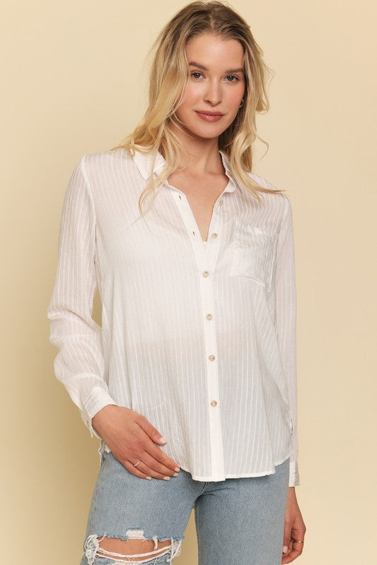 White Button Down Blouse