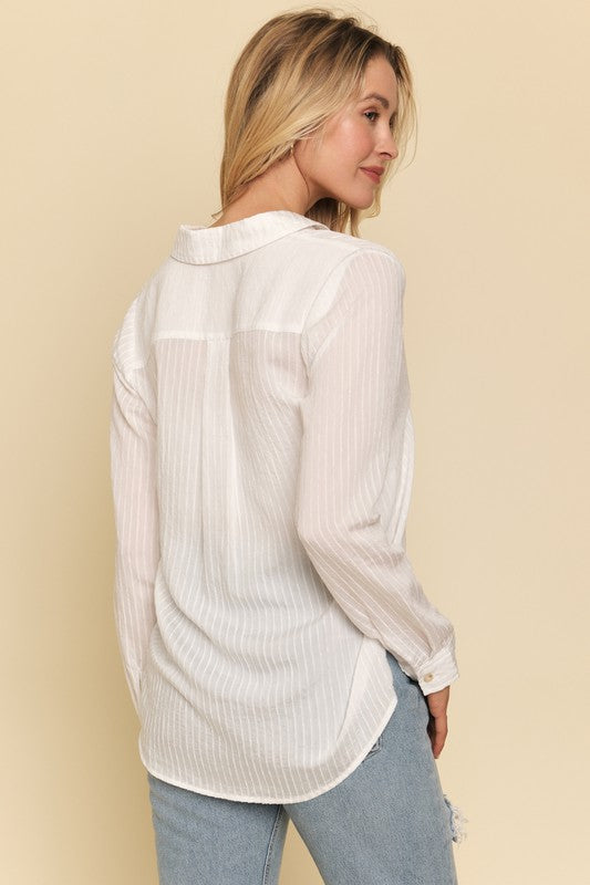 White Button Down Blouse