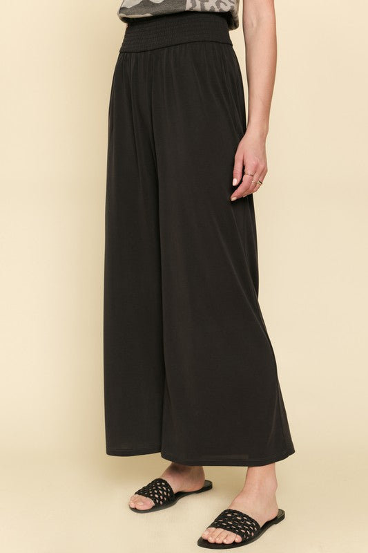 Modal Wide Pants - Black