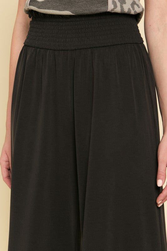 Modal Wide Pants - Black