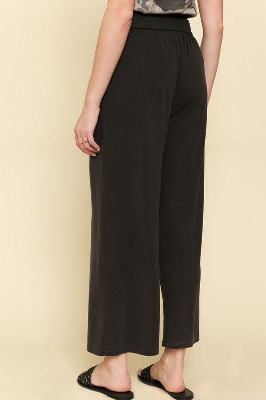 Modal Wide Pants - Black