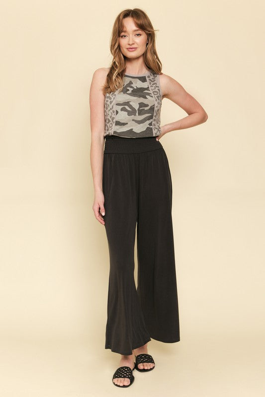 Modal Wide Pants - Black