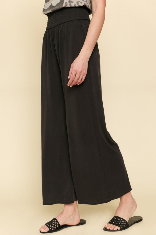 Modal Wide Pants - Black