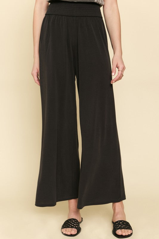 Modal Wide Pants - Black
