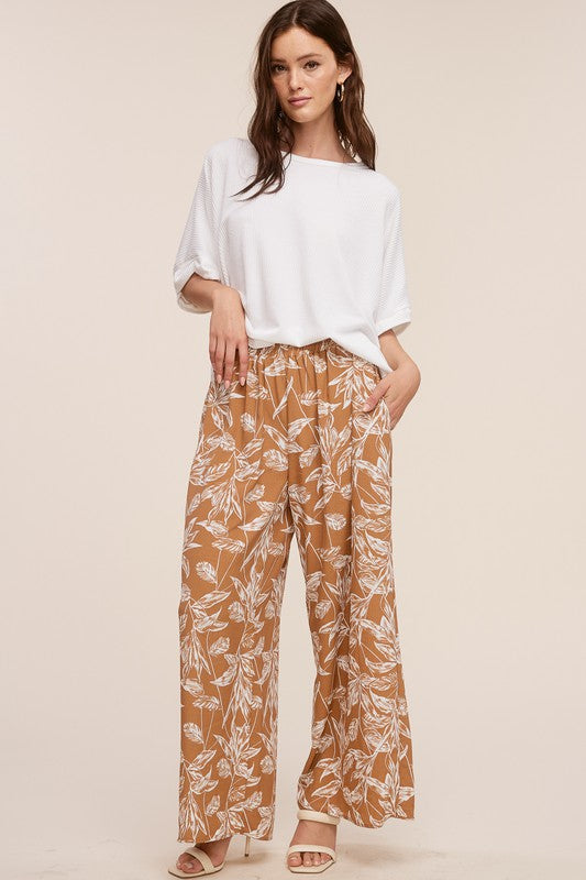 Palazzo Pants - Camel - Small