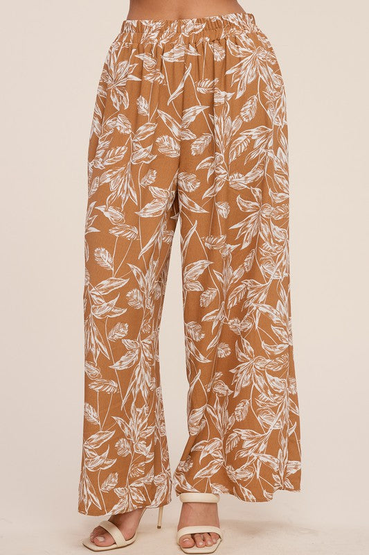 Palazzo Pants - Camel - Small