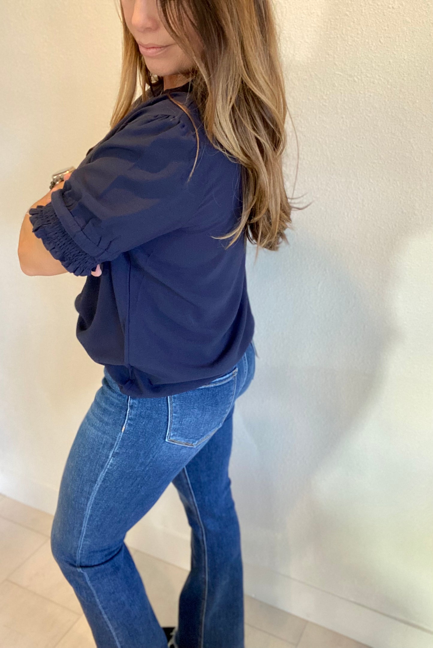 Navy Dare Blouse
