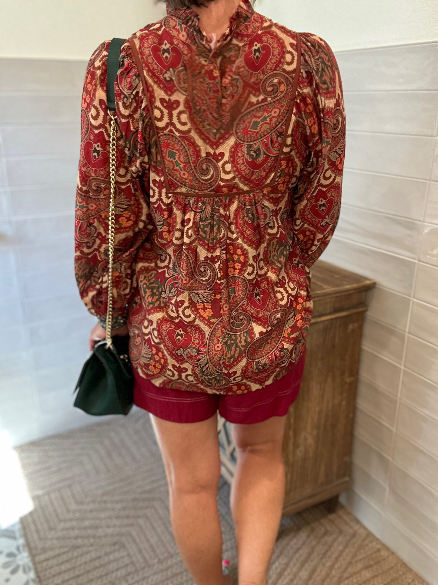 Red Mix Blouse