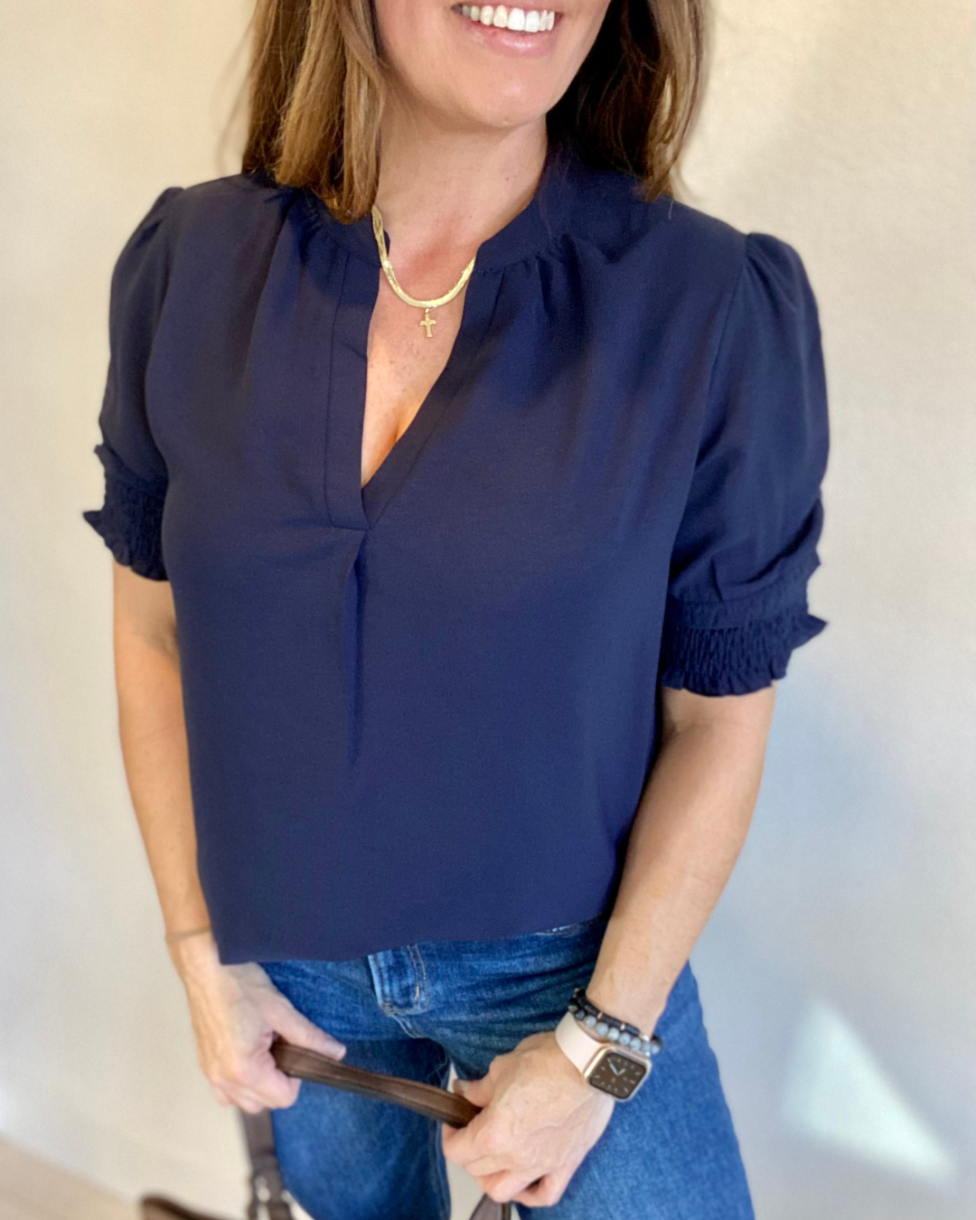 Navy Dare Blouse