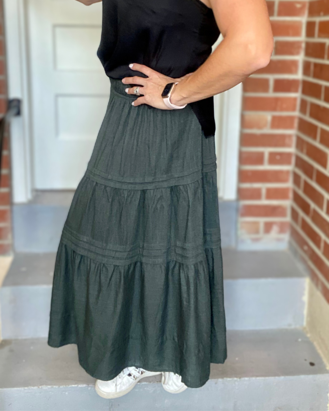 Forest Green Maxi Skirt
