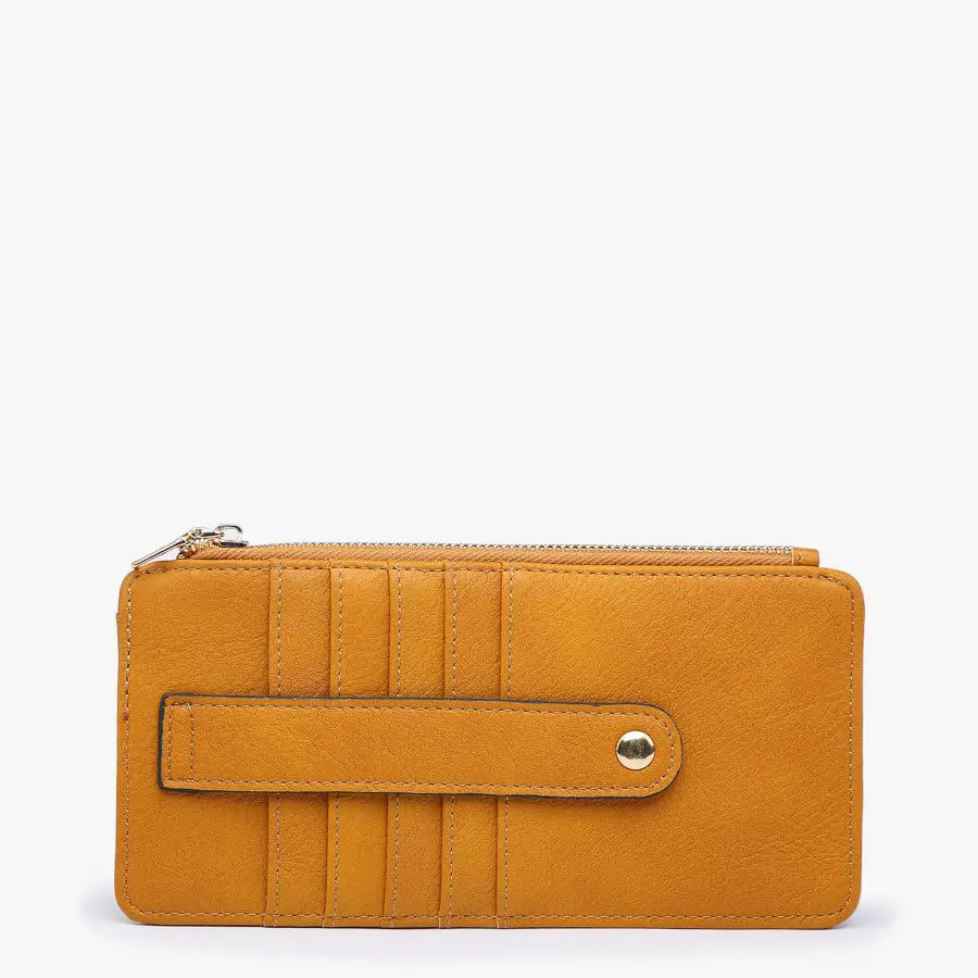 Saige Slim Card Holder Wallet - Mustard