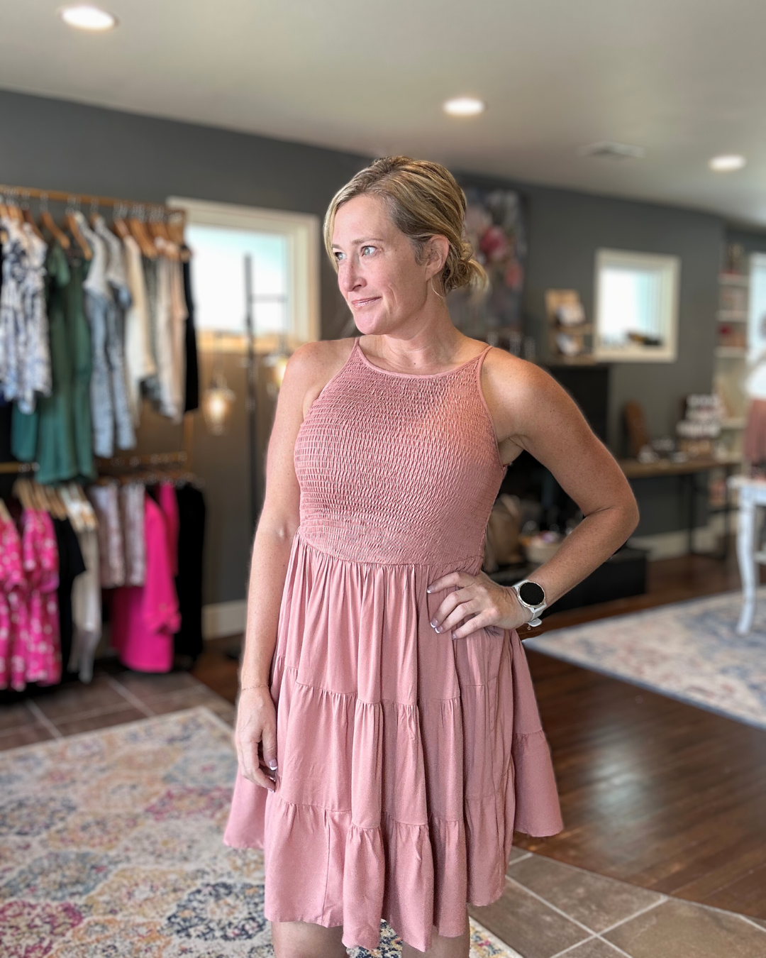 Dusty Peach Dress - Large