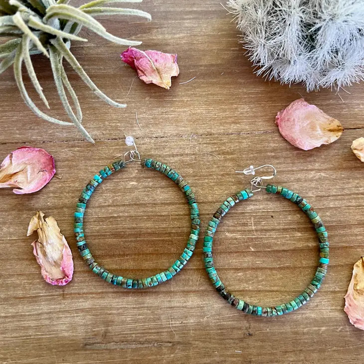 Authentic Turquoise Hoop Earrings