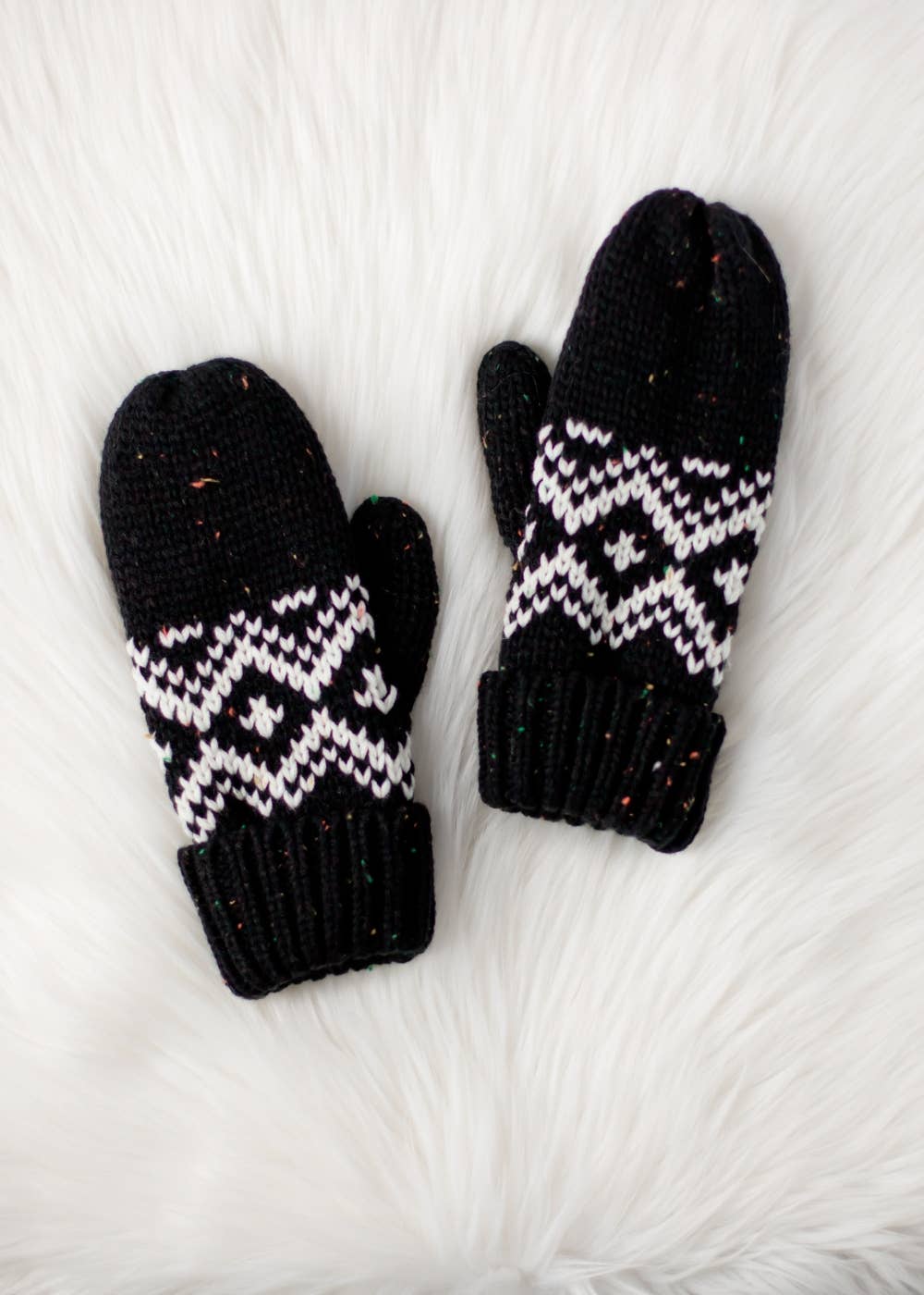 Black & Speckled Mittens