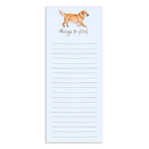 Things To Fetch Watercolor Dog Notepad