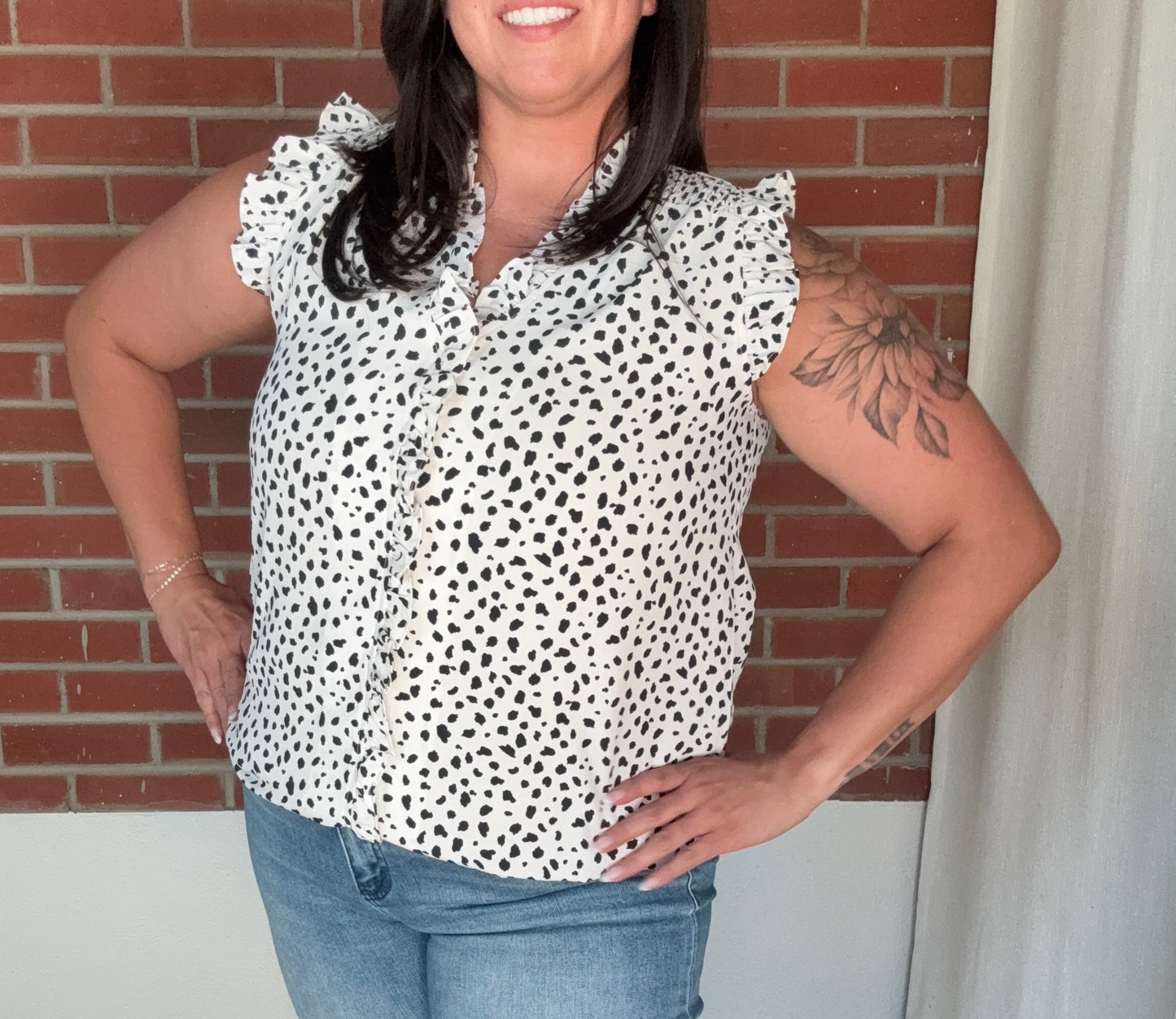 Ivory Smocked Blouse