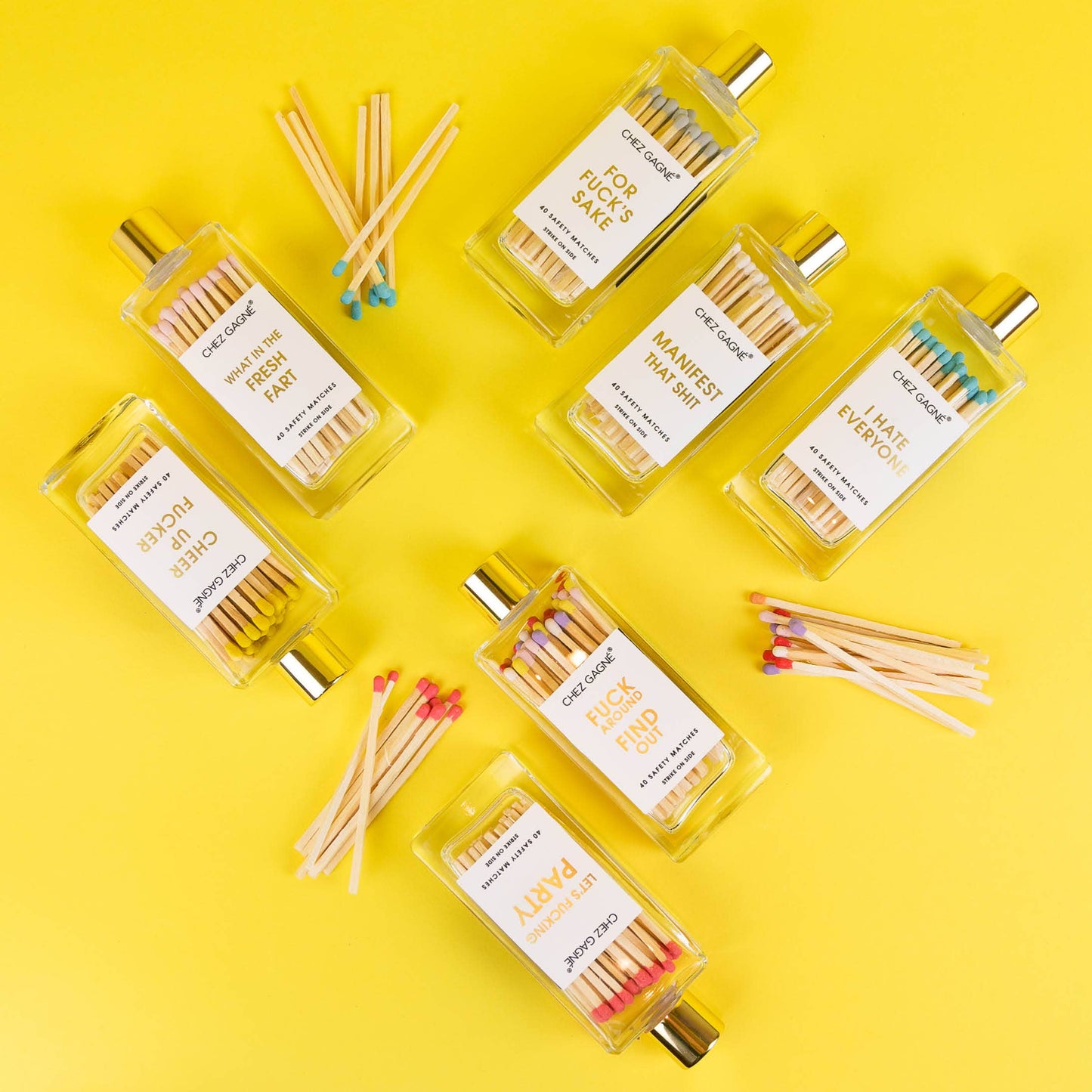 Manifest That Shit Matches - Glass Bottle Matchsticks