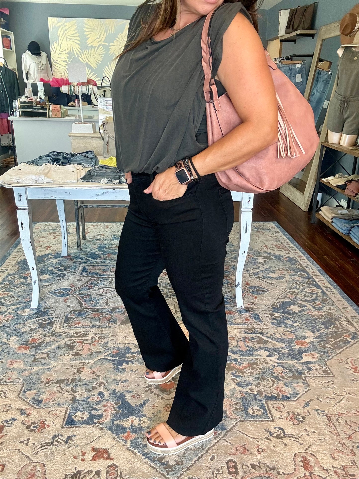 Black Flare Jeans