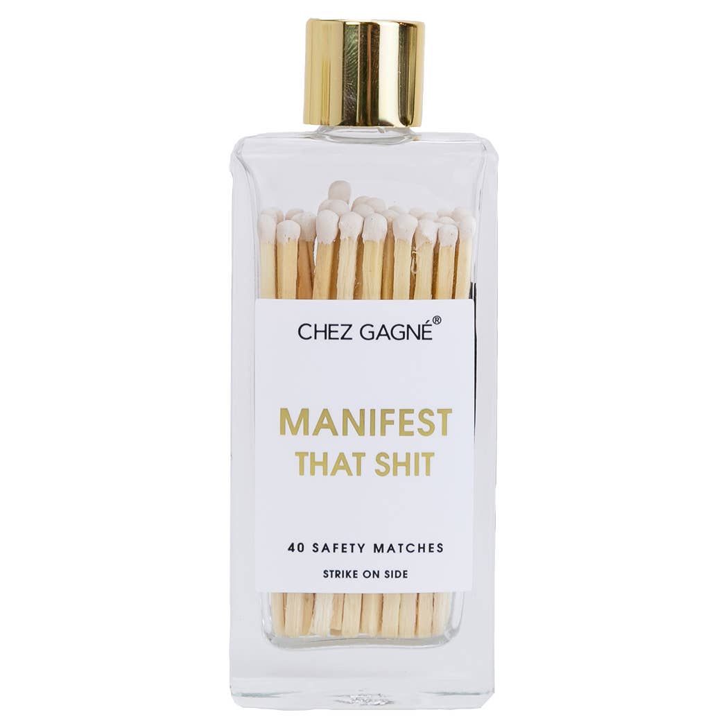 Manifest That Shit Matches - Glass Bottle Matchsticks