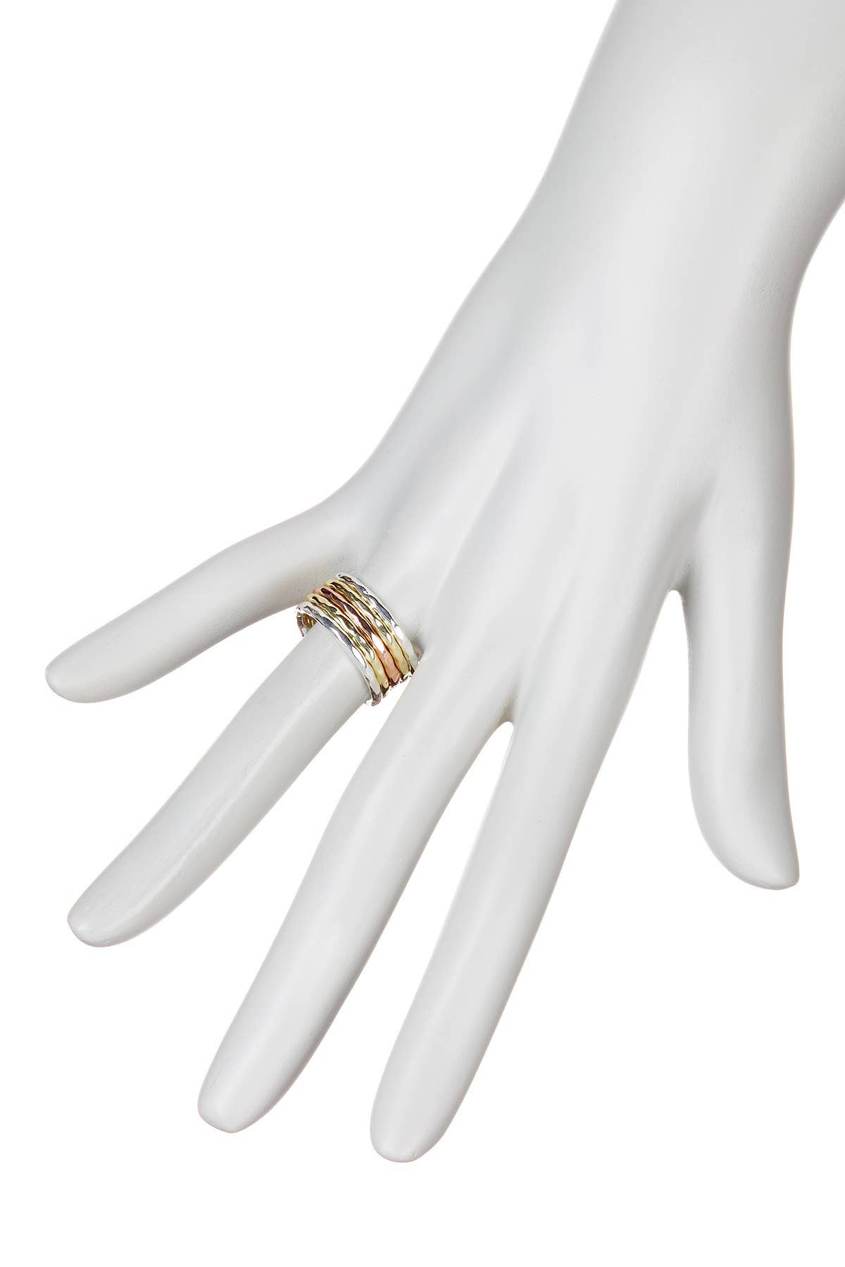 Tri Tone 5 Pc Stack Ring Set - SF