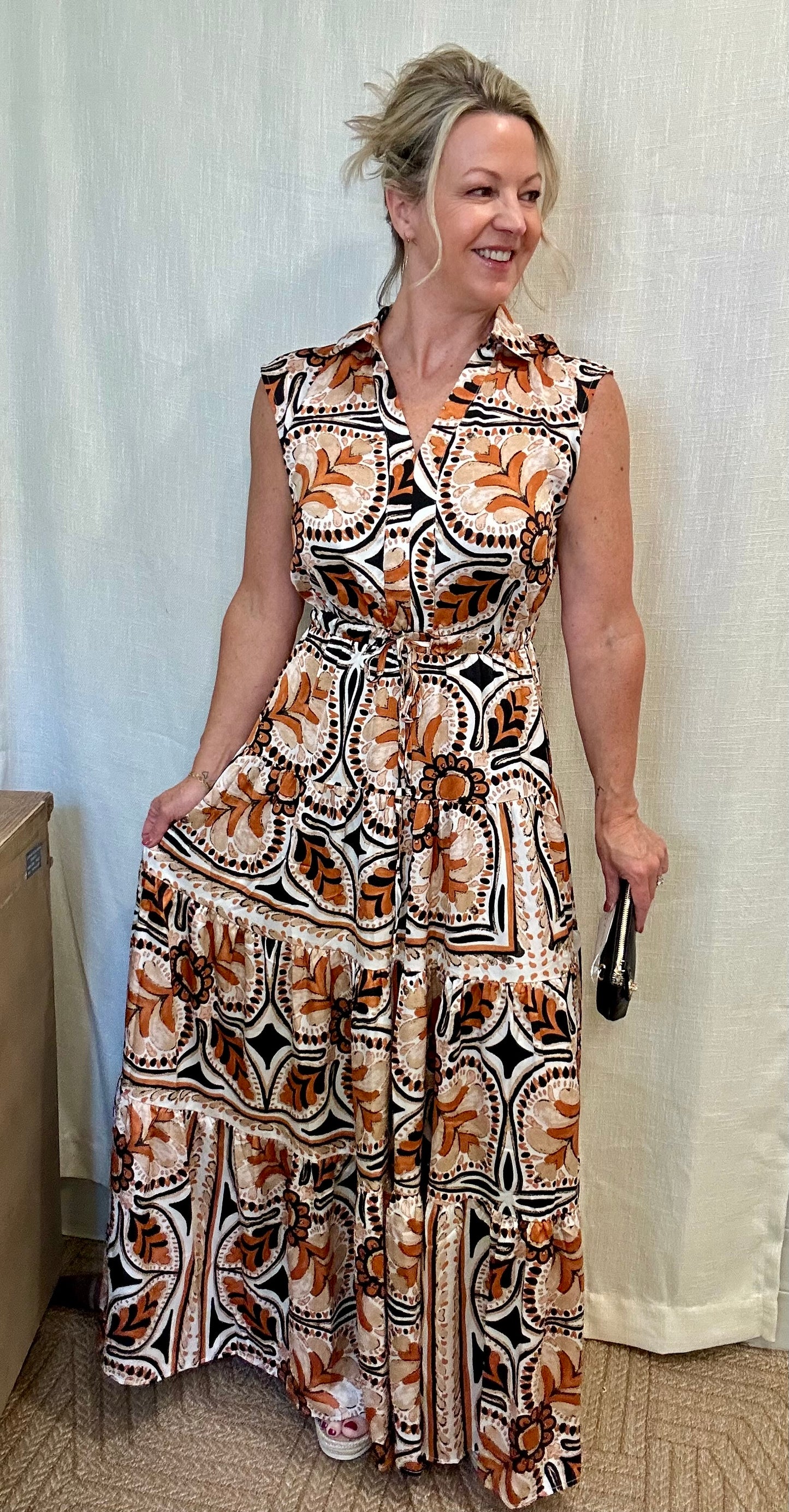 Black Rust Maxi Dress