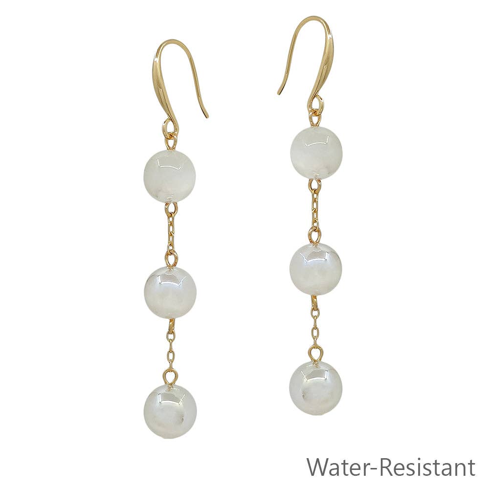 Water Resistant Triple Drop Earrings