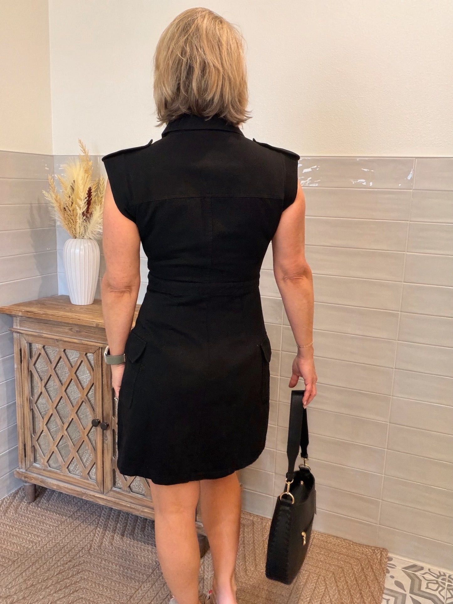 Cargo Pocket Mini Dress