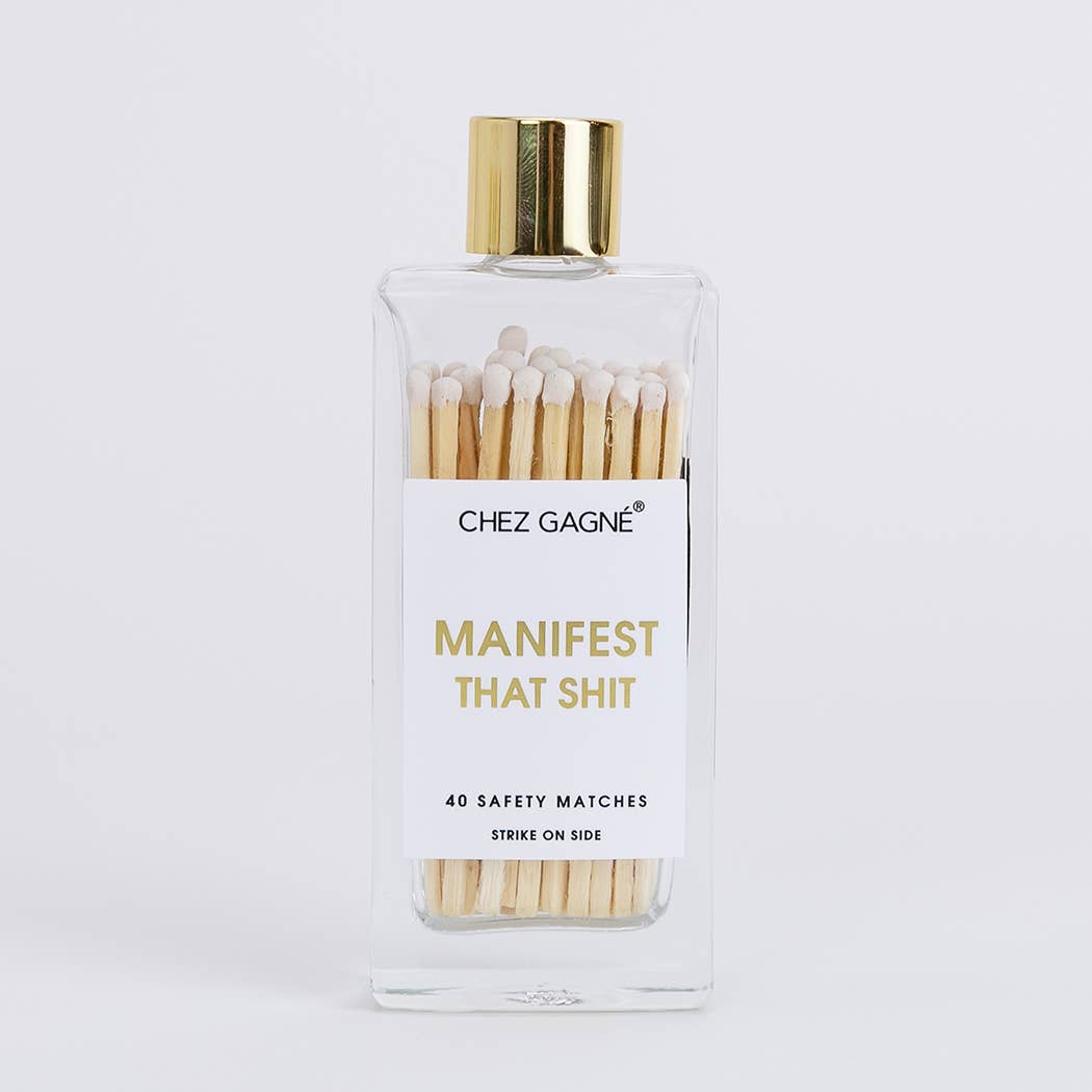 Manifest That Shit Matches - Glass Bottle Matchsticks