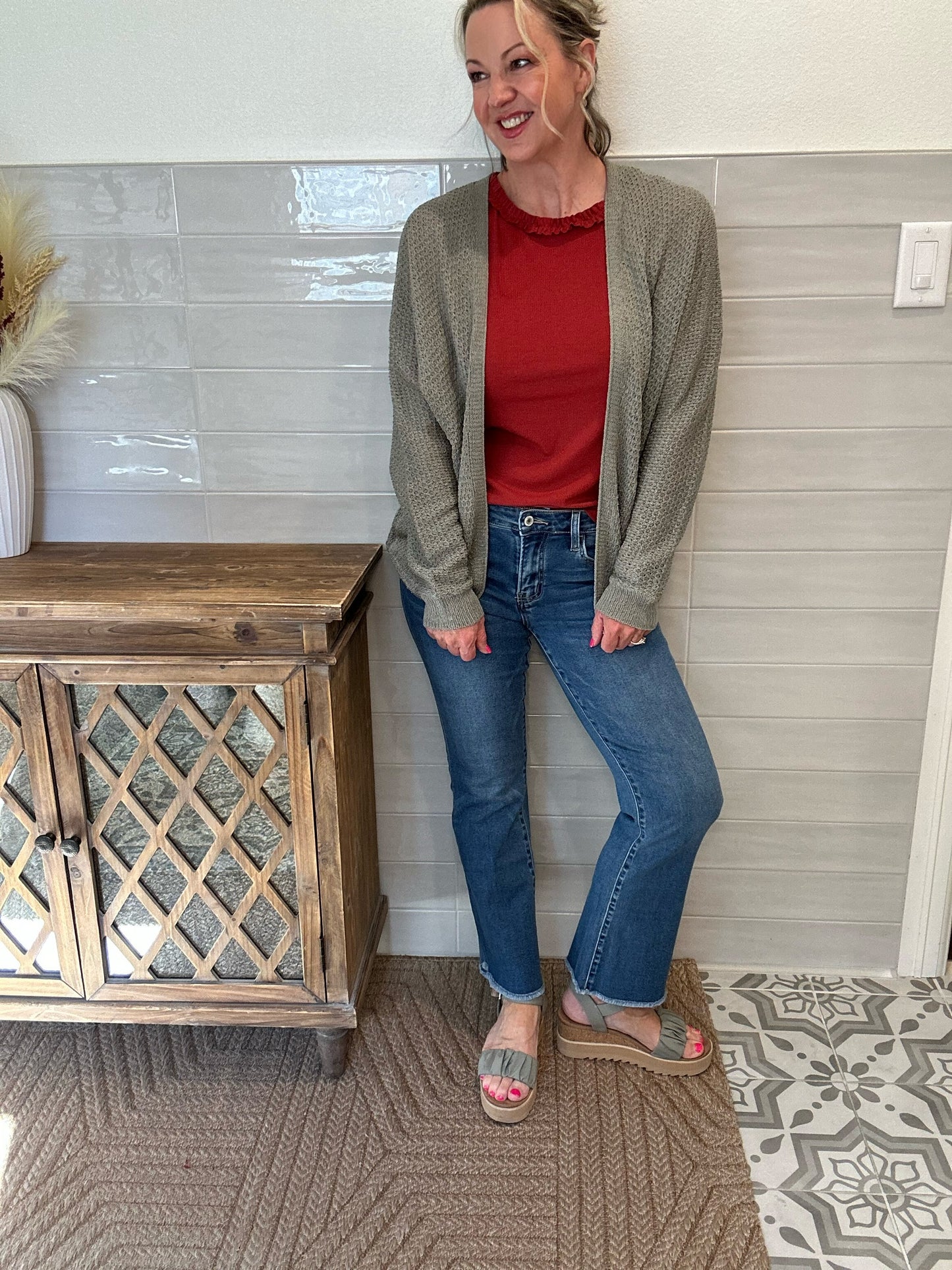 Dusty Sage Dolman Cardigan