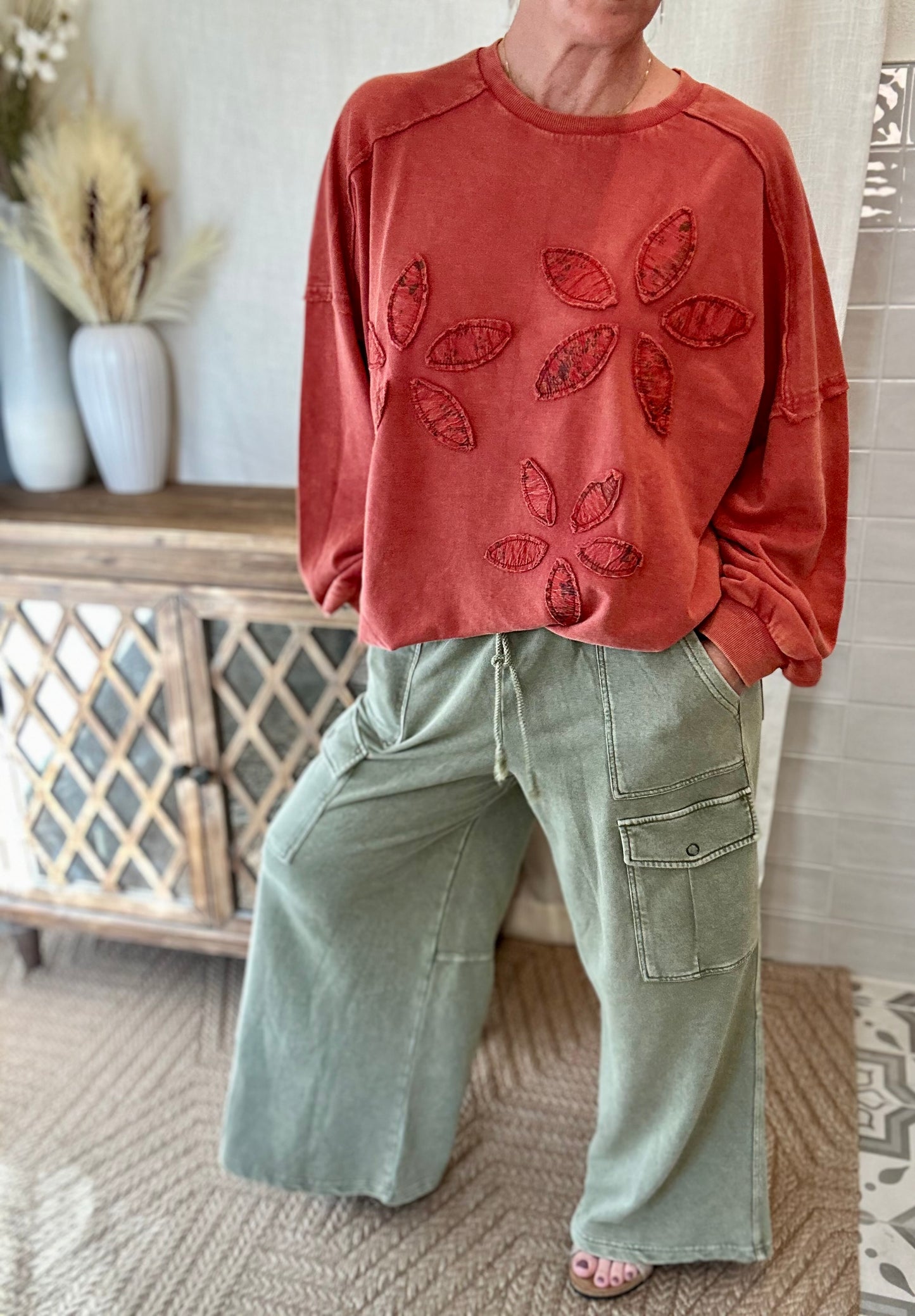 Washed Cargo Pants