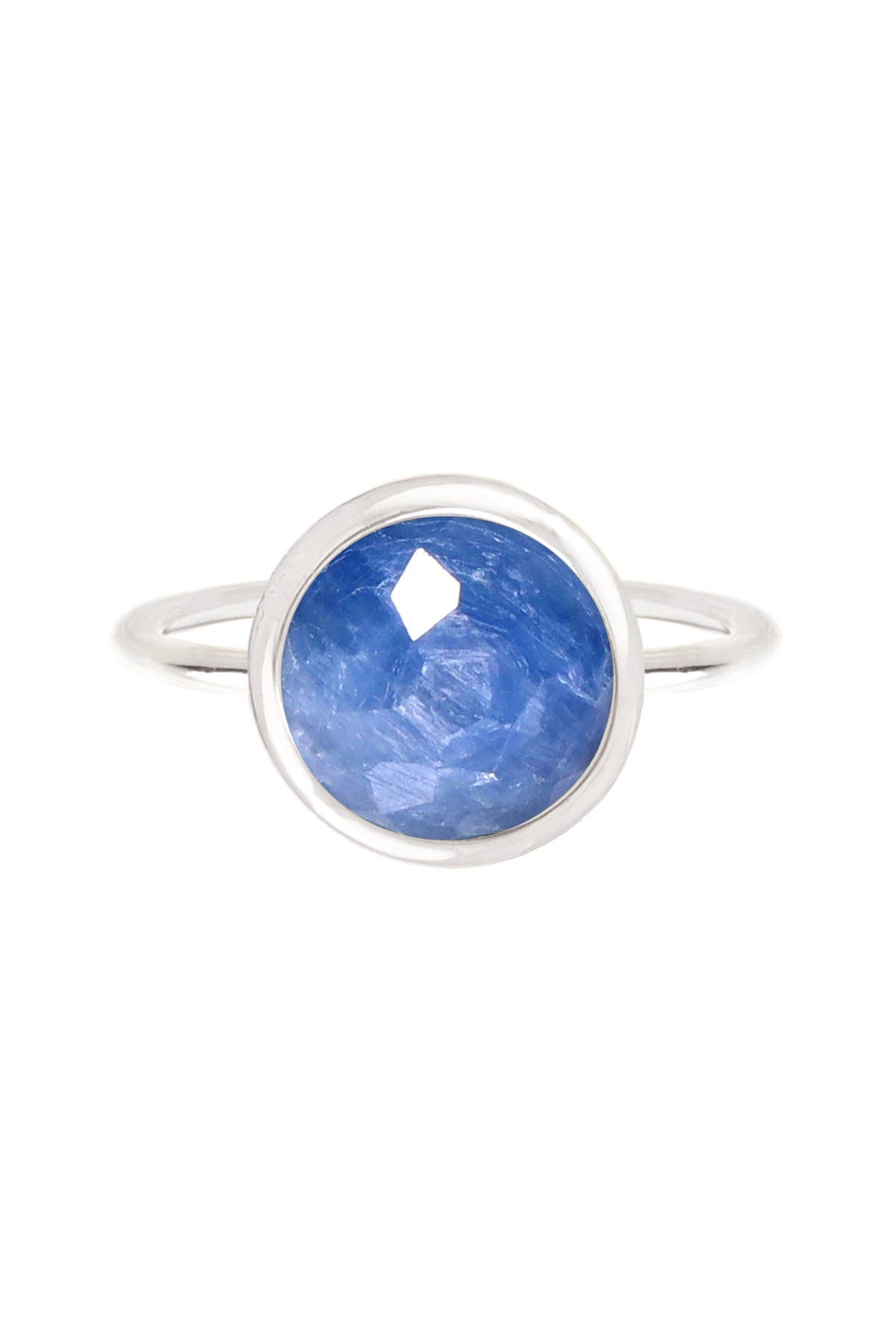 Kyanite Gemstone Round Ring